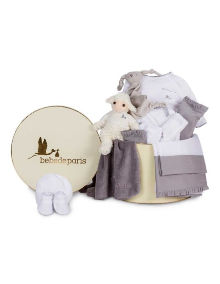 Canastilla Bebe Vintage Serenity Plena Gris