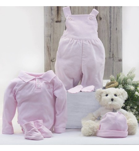 Conjunto Bebé Peto y Polo con Osito de peluche